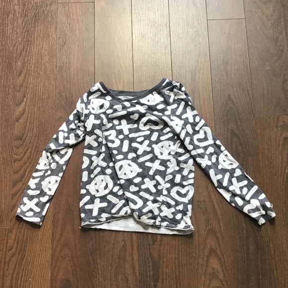 Old navy girls grey and white long sleeve size 8 - Picture 1 of 3
